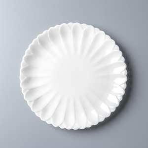 Chaoda conjunto de jantar de china 6-14 polegadas, baratos, branco, hotel, porcelana, prato de chrysantemum, cerâmica, forma de estrela, placa de cerâmica