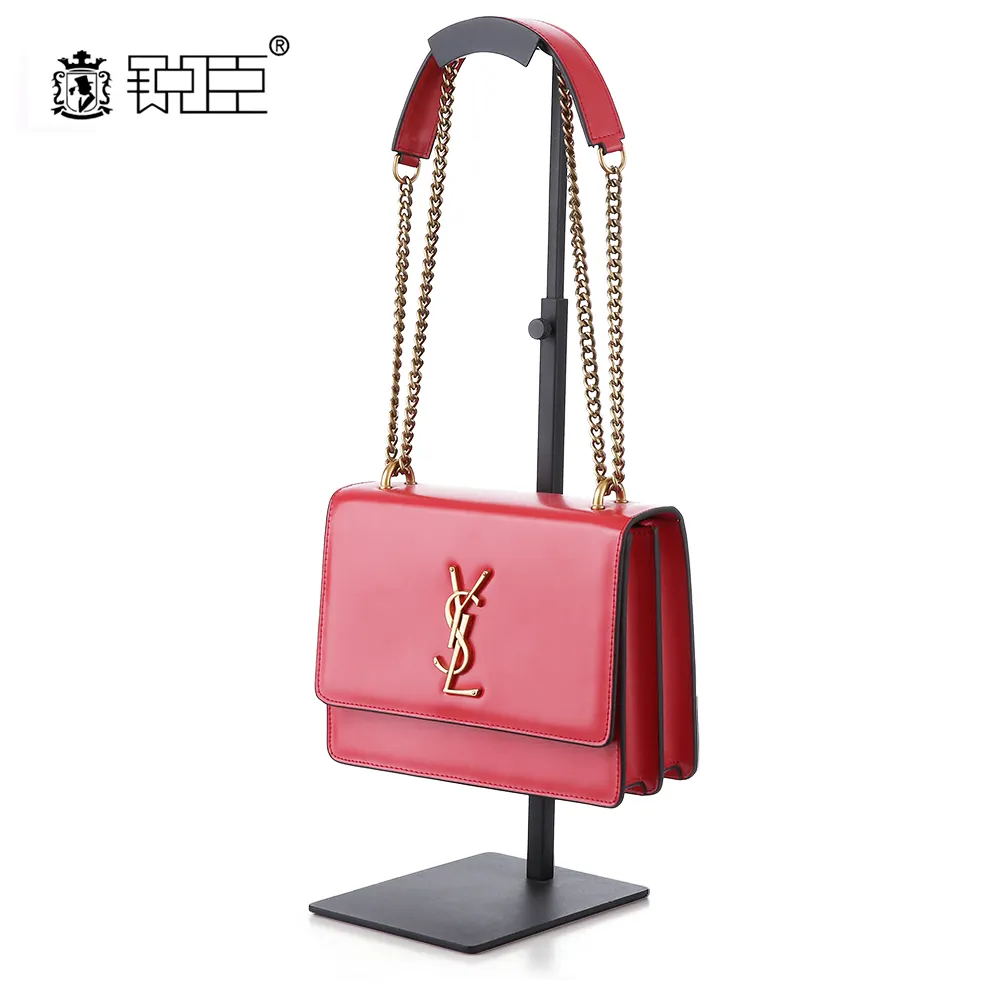 Customized Bag Shop Display Stand Stainless Steel Bag Stand Holder Handbag Display Rack