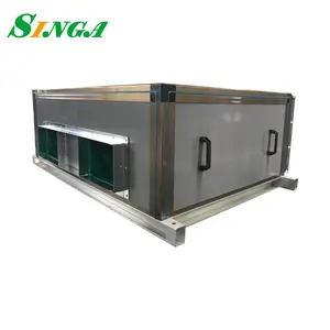 AHU central air handling unit HVAC with heat recovery heating cooling system