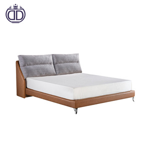 New Italie style en cuir contreplaqué cadre double lit designs royal king size lit ensemble de meubles - Product Image 1