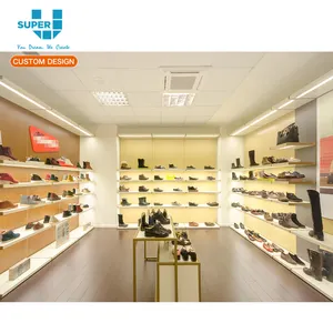 Custom Design Regale Rack Möbel Eleganter Stil Edelstahl Schuhe Regal Display Schuhe Showroom Design