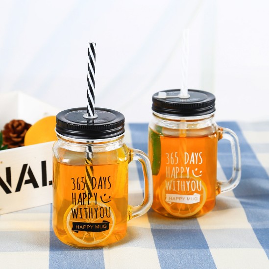 16 oz glass mason jar sizes glass mason jars mug with lids and straw