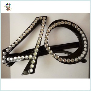 Cumpleaños Novedad Diversión Vista clara Bling 40 Edad Número Fiesta de plástico Gafas 2017