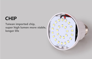 Échantillon gratuit Ampoule LED d'urgence E27 B22 110v <span class=keywords><strong>220v</strong></span> Lampes LED portables Lumière de jardin Lumière rechargeable d'urgence - Product Image 6