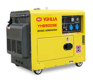 Générateur 5 v AC monophasé Type de sortie 8kw, silencieux pour moteur diesel