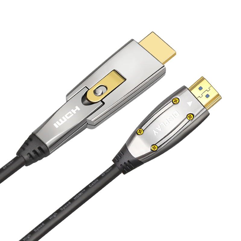 Xanuan HDMI волоконно-оптический кабель 100 футов 4K HDR 60 Гц ARC HDCP2.2, 3D, 18 Гбит/с Подвыборка 4:4:4 с двойным микро HDMI для Apple tv