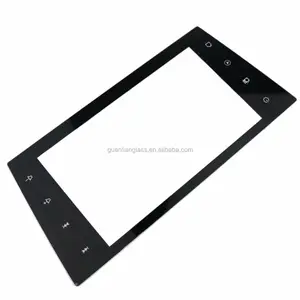 0.7mm tous les taille poli bord trempé avant écran tactile lcd affichage couverture personnalisée écran d'affichage lcd tv verre de remplacement