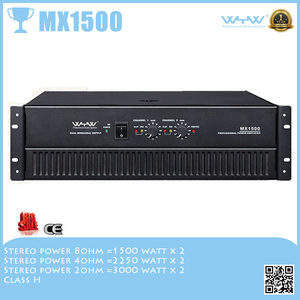 Amplificador de Potencia de Audio Estándar Clase <span class=keywords><strong>H</strong></span> Mx1500 de 2 Canales - Product Image 1