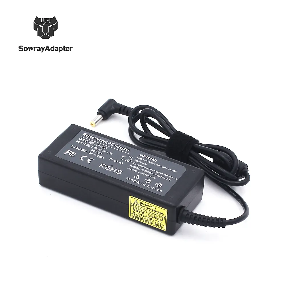 The Power Adapter Charger ADP-65VH F 65W 19V 3.42A For Acer Laptop 5.5mm*1.7mm