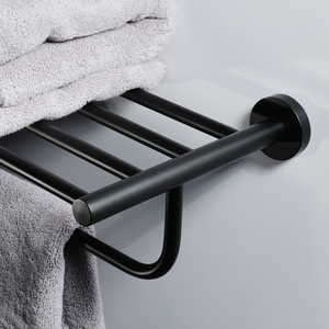 HIDEEP Accessori Bagno: Portasciugamani Fisso in Acciaio Inox <span class=keywords><strong>Nero</strong></span> Opaco 60cm, Eco-Friendly - Product Image 4