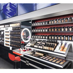 Hàn Quốc Mỹ phẩm kệ trưng bày | tùy chỉnh ý Thiết kế <span class=keywords><strong>New</strong></span> rắn cửa hàng bằng gỗ hiển thị đứng từ Trung Quốc quảng cáo Nụ Hôn vẻ đẹp - Product Image 4