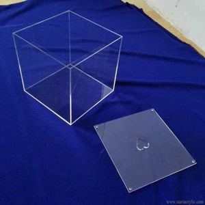 Cao minh bạch <span class=keywords><strong>Acrylic</strong></span> <span class=keywords><strong>Cube</strong></span> hộp <span class=keywords><strong>Acrylic</strong></span> Mini rõ ràng kẹo bin hộp lưu trữ với nắp lucite vuông trường hợp - Product Image 3