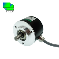 Encodeur Rotatif Incremental à Arbre Plein de 50 mm de Diamètre Extérieur, Type 8 mm, 5-24V, 100ppr, 600ppr, Phases AB, NPN, Collecteur Ouvert