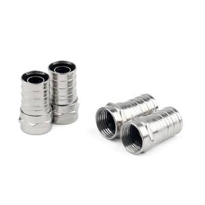 Connecteur rg6f Type de Compression <span class=keywords><strong>Coaxial</strong></span>, <span class=keywords><strong>adaptateur</strong></span> à sertir sur le connecteur de câble <span class=keywords><strong>Coaxial</strong></span> pour Tv, connecteur de <span class=keywords><strong>Satellite</strong></span>, 21 pièces - Product Image 2