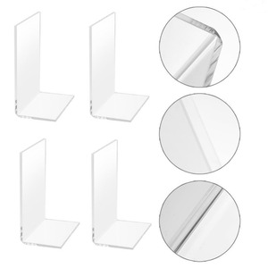 Organizzatore da Scrivania Personalizzato, Fermalibri Antiscivolo Resistenti in Acrilico Trasparente per Scaffali, Supporti per Libri per Casa, Ufficio e Biblioteca - Product Image 1