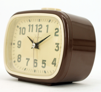Reloj Despertador de Escritorio Analógico de Cuarzo, Estilo Retro Vintage, Funciona con Batería, Silencioso, con Luz Nocturna