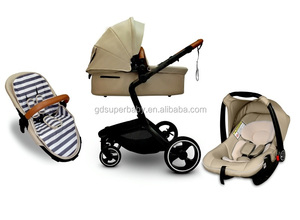 Poussette de bébé 3 en 1, vue haute, modèle de luxe 2017, poussette avec EN1888 - Product Image 2
