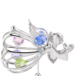 คริสตอคราฟท์ ขายส่ง รูปปั้นเทวดาเหล็กชุบโครเมียมอย่างดี ประดับด้วยคริสตัลเจียระไนสวยงาม ของขวัญคริสต์มาส - Product Image 2