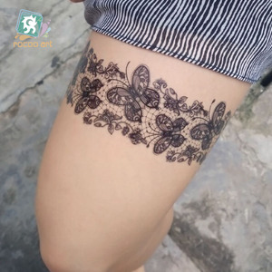 LS ลายสักลูกไม้สีดำกันน้ำมีเฮนน่าลายลูกไม้สีดำ - Product Image 5