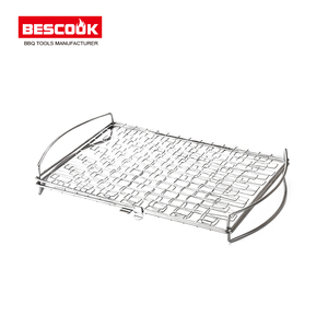 Hoge Kwaliteit Barbecue <span class=keywords><strong>Grill</strong></span> Draad Roestvrij Staal Vouwen BBQ <span class=keywords><strong>Grill</strong></span> Rek Vis Mand - Product Image 5