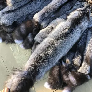 High Quality Natural Color Silver Fox Fur Skin/Real Fur Pelt For Sale