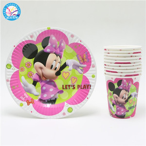 Platos de papel con temática de minnie País de las Maravillas, platos desechables con temática de minnie para niños, suministros para fiesta temática de minnie - Product Image 5