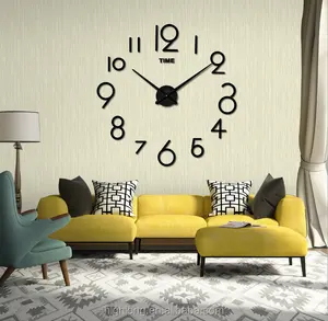 DIY Liebe Herz Aufkleber Acryl abnehmbare Wanduhr Smart Decorative Big Number Clock