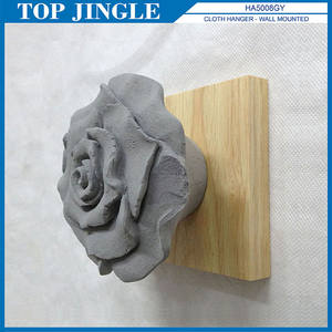 <b>Wall</b> <b>Mounted</b> Rose Design Concrete Clothing Hanger And <b>Racks</b> - Product Image 1