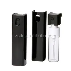 OEM custom 10ml white plastic perfume bottles Square plastic containers for perfumes packaging Hangzhou Glass bottles with spray pump