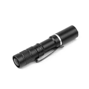 調整可能なポケットクリップと一貫した明るさの検査ビームミニペンライト黒150ルーメン1パックLED懐中電灯