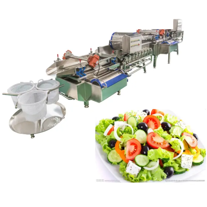 Salad Production Line Vegetable Processing Line Fruit and Vegetable Cutting Washing Drying Machine