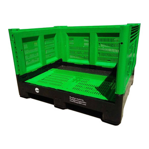 Trung Quốc Có Thể Gập Lại Đóng Mở Thùng Nhựa Stackable Rau Thùng - Product Image 3