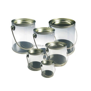 Clear Plastic Paint Can Candy Container