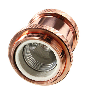 E27 E26 Threaded Lamp Holder with Shade Ring <strong>for</strong> Glass Globe, Ceramic Lamp Socket, 12V 24V 110V 220V Bulb Base <strong>for</strong> Pendant <strong>Light</strong> - Product Image 3