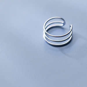 Trang Sức Nhẫn Bạc Sterling 925 Nhiều Lớp Chất Lượng Tốt - Product Image 2