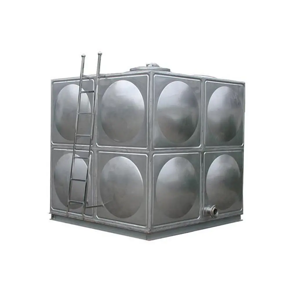 Réservoir de stockage d'eau de qualité alimentaire modulaire en acier inoxydable carré 304 316