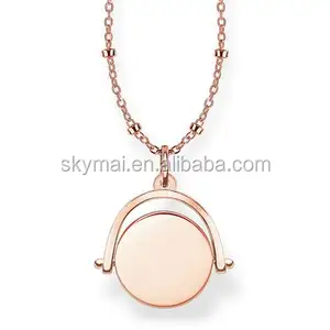 Latest stainless steel spinner necklace for ladies