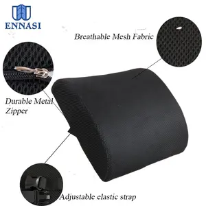Breathable 3D Air Mesh Back Cushion Memory Foam Wedge Pillows Lumbar Back Support Cushion für Chair Lower Back Pain Relief