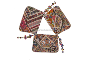 Bolso de noche de lujo para mujer, bolso de mano de algodón diario con piedra de fregona de Metal a la moda y trabajo de bordado para monedero de fiesta - Product Image 2