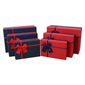 คริสต์มาสกล่องบรรจุสีแดง Corporate ของขวัญกล่องงานแต่งงานของขวัญสำหรับผู้เข้าพักกล่อง