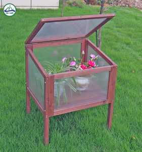Moderno pequeño invernadero portátil fácil de montar diseño tratado a presión vidrio <span class=keywords><strong>crecimiento</strong></span> de plantas muebles de madera U - Product Image 4