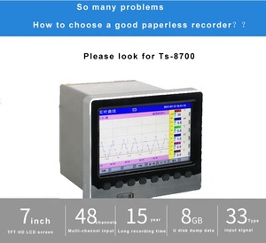 TESHI TSHOR RS485 Perekam <span class=keywords><strong>Data</strong></span> Tanpa Kertas untuk Pengukuran Aliran dan Suhu - Product Image 3