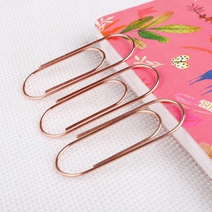 Clip géant en métal standard pour papier 50x20mm or rose et or - Product Image 4