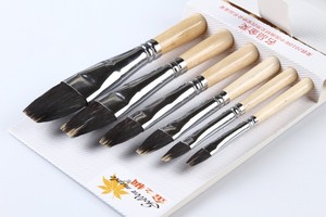 Haute qualité à Long manche en bois Art peinture brosses noir Sable avec poils cheveux à l'huile peinture pinceaux 106 - Product Image 2