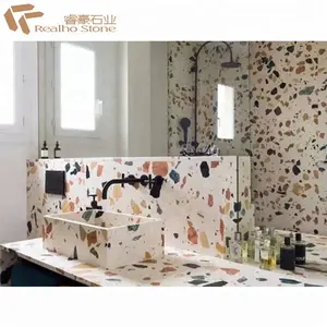 <span class=keywords><strong>Azulejos</strong></span> de pared terrazo con copos de vidrio coloridos - Product Image 1