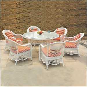 A buon mercato pe rattan mobili da giardino tavolo e sedie <span class=keywords><strong>royal</strong></span> <span class=keywords><strong>patio</strong></span> mobili con il colore bianco HFC-083 - Product Image 1