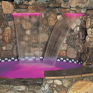 Cascata d'Acqua a Lama per Piscina Esterna 120cm, Cascata a Parete in Acciaio Inossidabile - Product Image 5