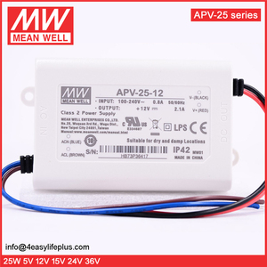Meanwell <span class=keywords><strong>12V</strong></span> 2A Alimentation LED <span class=keywords><strong>25W</strong></span> A MENÉ Le Conducteur APV-25-12 - Product Image 2