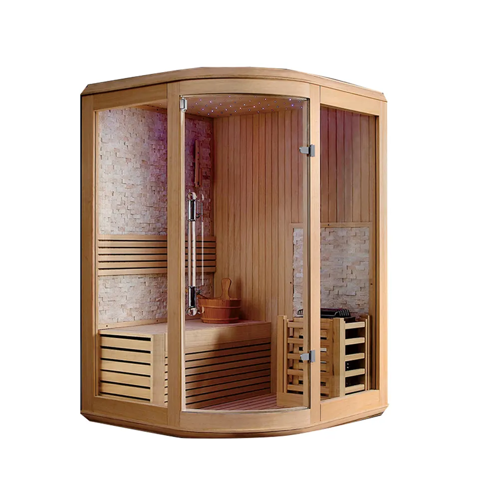 Sauna russa per 3 persone/sauna interna/sauna tradizionale ad angolo