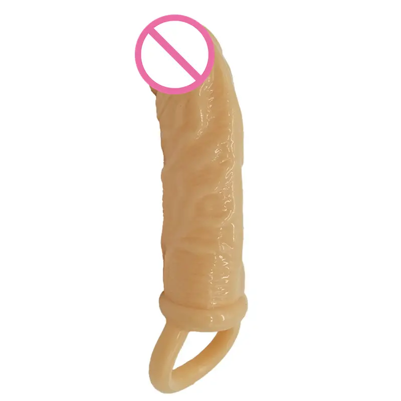 Préservatif, produits sexuels pour hommes, avec prolongateur en cristal réutilisable, préservatif en Silicone, manchon pour pénis